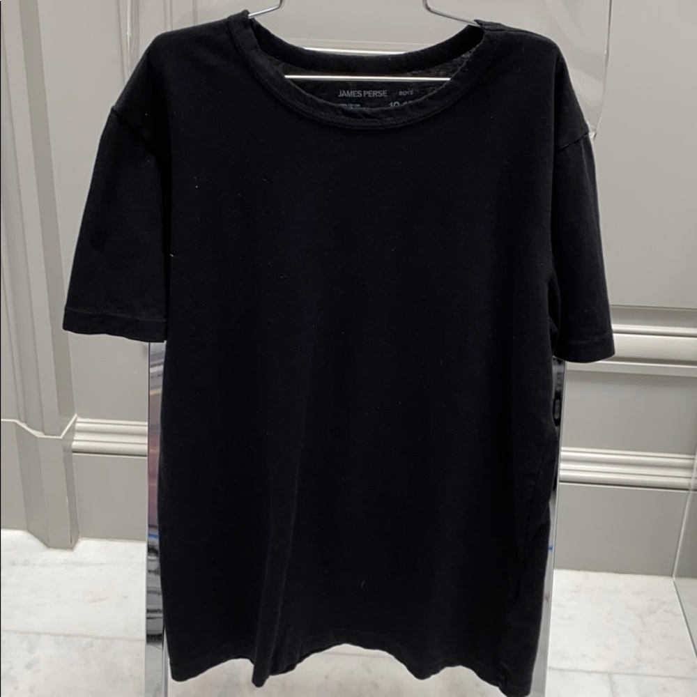 JAMES PERSE T-SHIRT BLACK SIZE BOYS 10-12